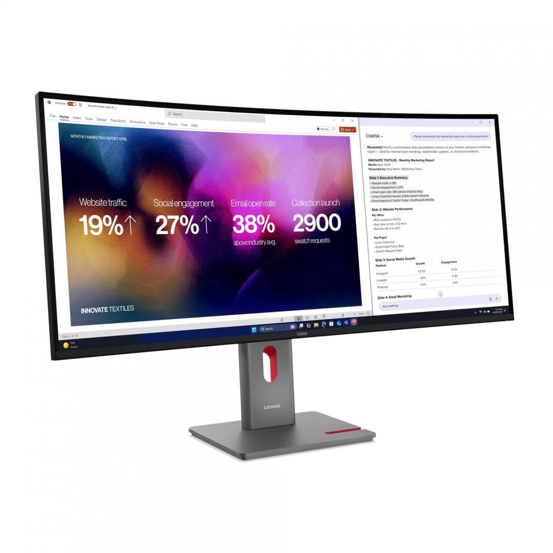 Monitor Lenovo ThinkVision P40WD-40 | 39.7" WUHD 5120×2160 | IPS | PN: 64B4XAT1EU